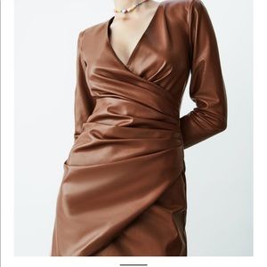 Faux Leather Dress